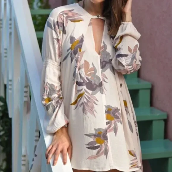 ✨HP✨Electric Orchid Print Swing Tunic✨ - Picture 5 of 8